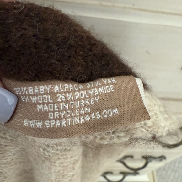 Spartina 449 Baby Alpaca Yak Sweater Poncho Wrap - Picture 4 of 4